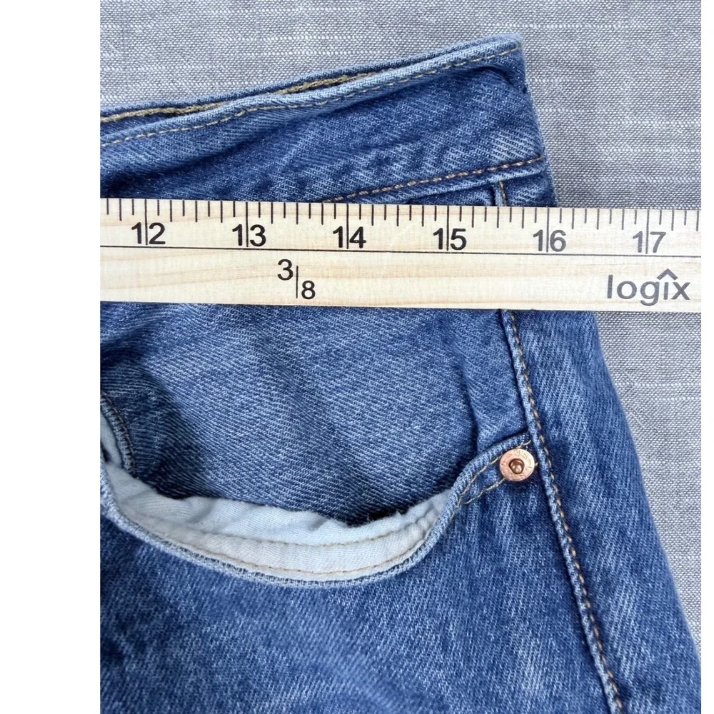 Levis 501 Original Fit Mens Blue Denim Straight Leg Button Fly Jeans 33x36